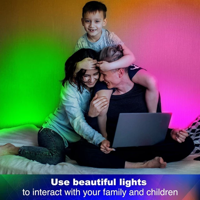 Alt view image 13 of 14 - Led Lights for Bedroom 130ft (2 Rolls of 65.6ft), Led Strip Lights with Remote & App Control, LED Light Strips for Decorative Purposes