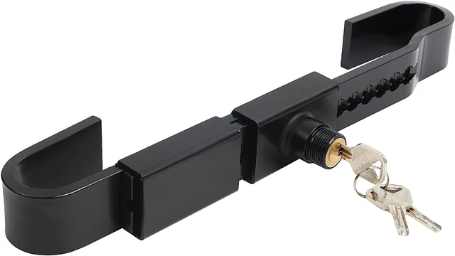 Alt view image 8 of 14 - Adjustable Heavy-Duty Steel Shipping Container Lock Cargo Door & Trailer Box Lock with 2 Keys
