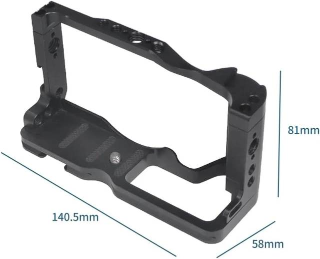 Alt view image 9 of 14 - CNC M6 Mark2 Form-Fitting Camera Cage Rig with Cold Shoe Mount, Compatible with Canon EOS M6 Mark II Stabilizer