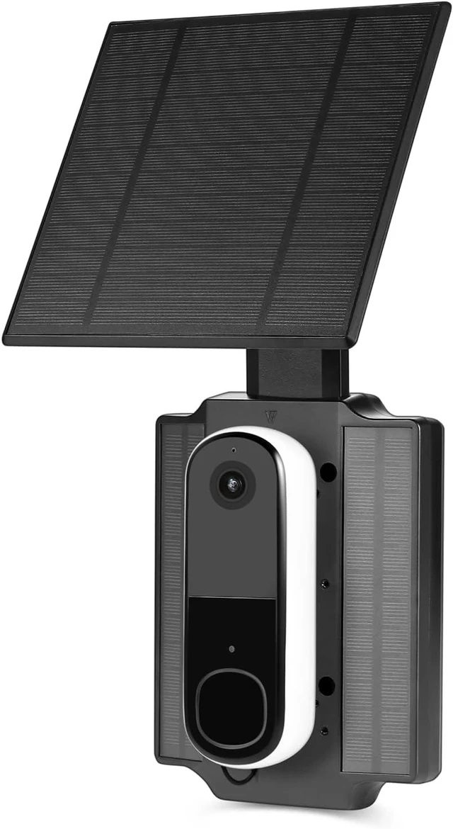 Alt view image 8 of 14 - Doorbell Solar Charger with Built-in Battery Compatible with Arlo Video Battery Doorbell 2K (2nd Gen), WYZE Wireless Duo Cam & eufy E340/C30/C31 Doorbell (2.5W)