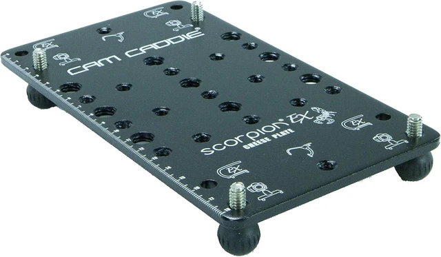 Alt view image 8 of 14 - Scorpion EX Photo Video Cheese Plate / Tripod Mount with (21) ¼-20 and (9) 3/8"-16 Threaded Holes Heavy Duty Aluminum Anodized Flat Black