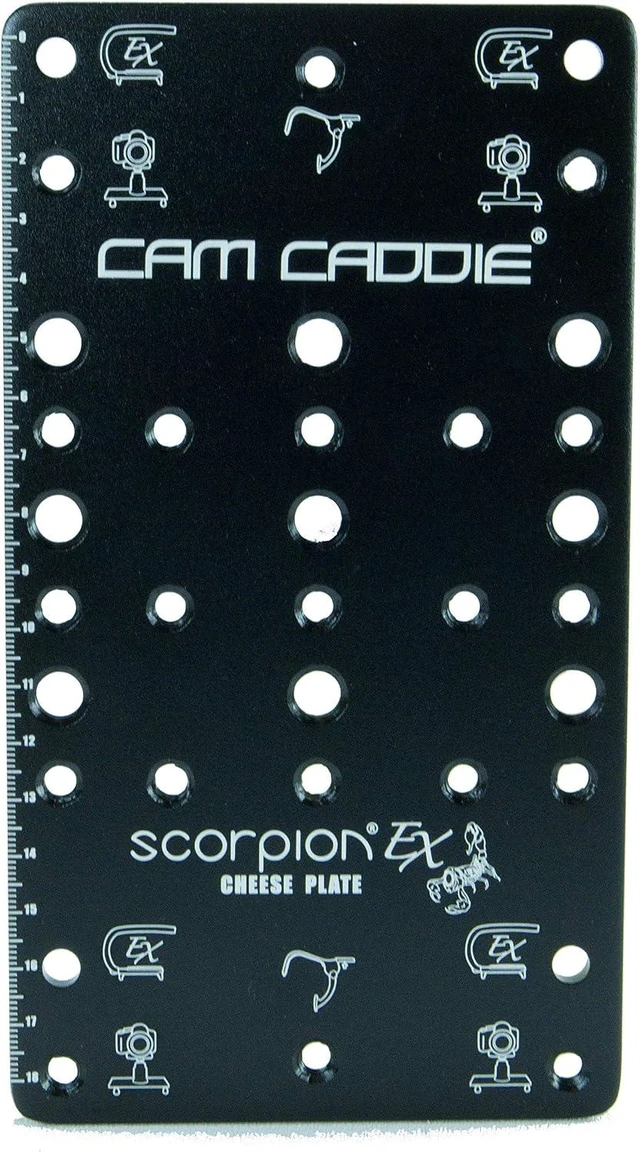 Alt view image 9 of 14 - Scorpion EX Photo Video Cheese Plate / Tripod Mount with (21) ¼-20 and (9) 3/8"-16 Threaded Holes Heavy Duty Aluminum Anodized Flat Black