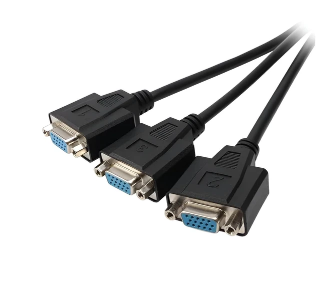 Alt view image 12 of 14 - VHDCI Breakout Cable&Adapter-VHDCI(SCSI 68Pin) M to 3-Port VGA Female Splitter Breakout Cable for NVIDIA and VisionTek Graphics Cards
