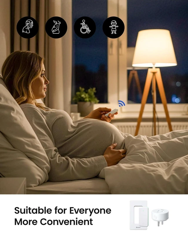 Alt view image 13 of 14 - Remote Control Outlet Plug Switch, Buckle Design & Removable Wireless Light Switch, 300 ft, 15A/1500W, Programmable, for Household Appliances(3 Pack)