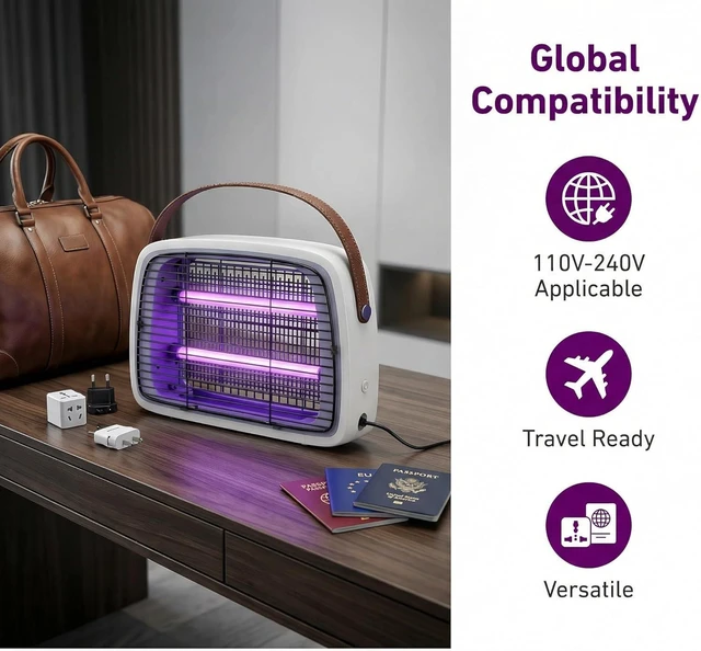 Alt view image 14 of 14 - LED Bug Zapper, 12 LED Tube Up to 6 Years, Electric Mosquito Zapper, 11V-240V Fly Trap Widely Applicable.