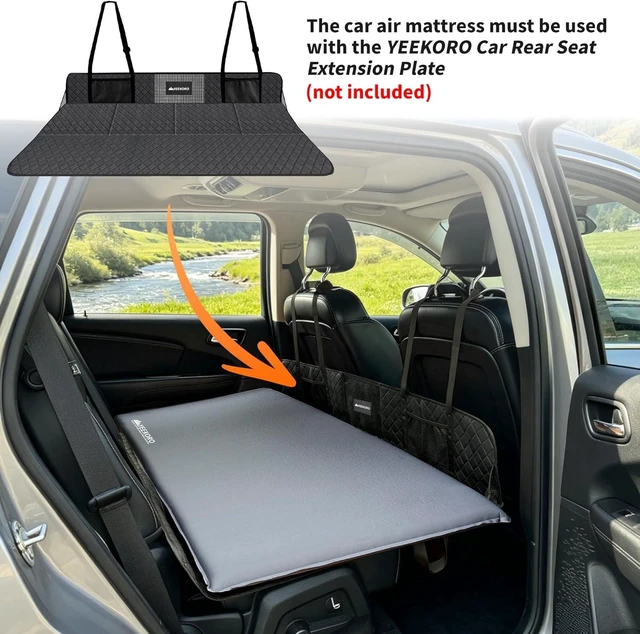 Alt view image 10 of 14 - Car Air Mattress, SUV Self-Inflating Air Mattress with Memory Foam for Camping, Ultralight Camping Bed with Pump, Portable Sleeping Pad -Grey