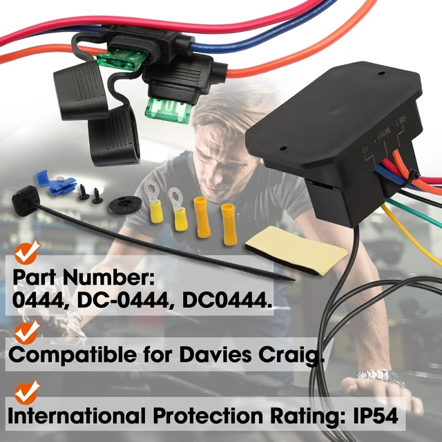 Alt view image 11 of 14 - 12V/24V Thermatic Dual Fan Controller Switch #0444, 104F-230F Range LED Real-Time Display, Digital Radiator Electric Fan Relay Kit