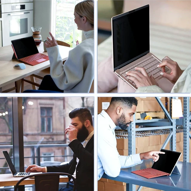 Alt view image 14 of 14 - Magnetic Privacy Screen for Surface Laptop 6/5/4/3/2/1 13.5 Inch, Removable Anti Blue Light Glare Filter, Black Security Private Apy Block Protector