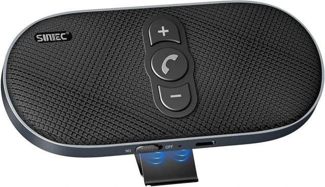 Alt view image 8 of 14 - Car Bluetooth Speaker Hands-Free Speakerphone: 6W Bluetooth Car Speaker for Cell Phone - Wireless Hands Free Car Kit Support Siri Google Voice Assistant Motion Auto On Off with Visor Clip BC990G