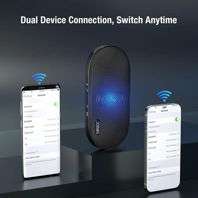 Alt view image 11 of 14 - Car Bluetooth Speaker Hands-Free Speakerphone: 6W Bluetooth Car Speaker for Cell Phone - Wireless Hands Free Car Kit Support Siri Google Voice Assistant Motion Auto On Off with Visor Clip BC990G