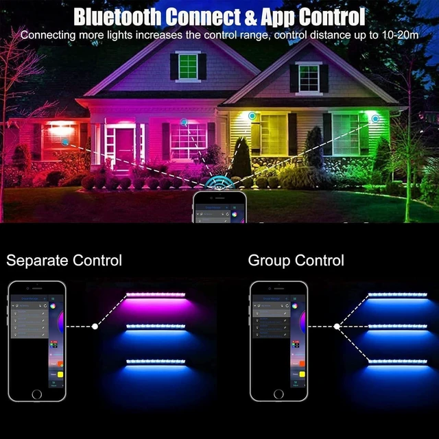 Alt view image 13 of 14 - 2 Pack 50W 96 LED RGB Light Bars Waterproof IP66 Smart APP/Remote Control Wall Washer Lights DIY 16 Millions Colors LED Light Bars for Room Stage Lighting Garden Outdoor Indoor