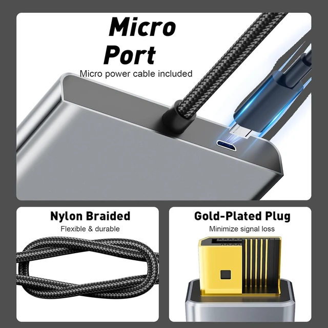 Alt view image 14 of 14 - DisplayPort Splitter for 3 Monitors Extended Display | 4K 60Hz Display Port 1 in 3 Out, DP to Three DP MST Hub Adapter for PC, NVIDIA,