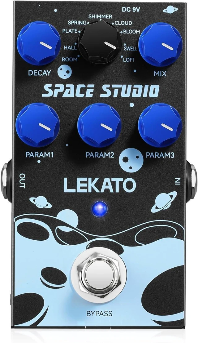 Alt view image 8 of 14 - Reverb Digital Guitar Effect Pedal, Reverb Innovation Unique Sound 9 Effects Universe Pedals with Bypass Pure Digital for Electric Guitar (EP-03)