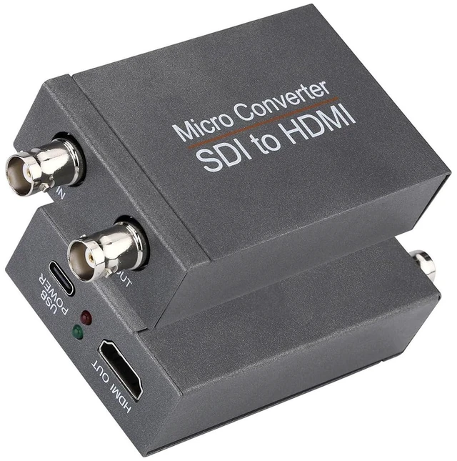 Alt view image 8 of 14 - SDI to HDMI Converter with SDI Loop Out, 3G-SDI/HD-SDI/SD-SDI to HDMI Adapter Auto Format Detection for Camera Monitor Projector (Grey)