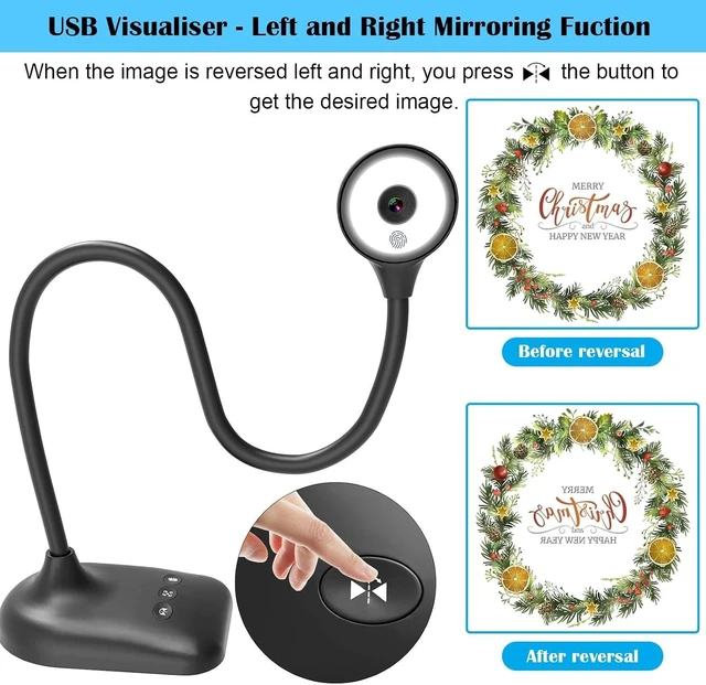 Alt view image 9 of 12 - Document Camera for Teachers, Doc Camera, USB Visualizer with LED Light, Auto Focus, Image Invert, Fold, For Mac OS, Windows, Chromebook