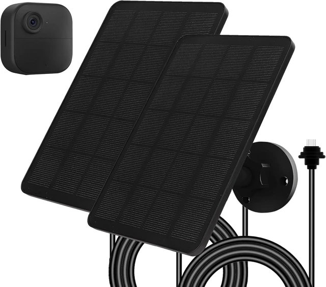 Alt view image 8 of 14 - Solar Panel for Blink Camera Outdoor, Solar Panel 4W Compatible with Blink Outdoor 4 (4th Gen) Camera, Solar Charger for Camera with 13.12Ft Outdoor Power Cable, 360° Adjustable Mount, 2 Pack