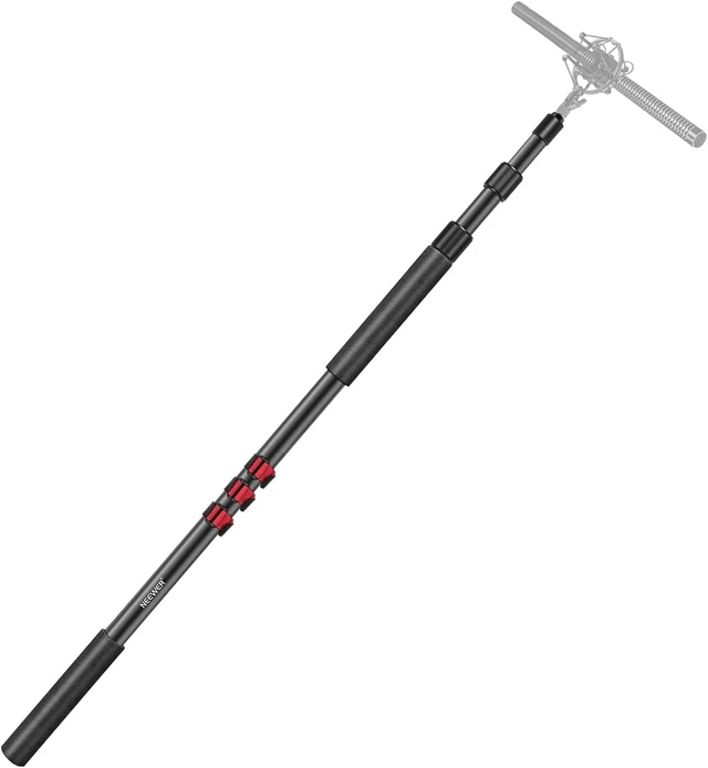 Alt view image 8 of 14 - NW-7000 Microphone Boom Arm, 3 Section Extendable Handheld Mic Arm with 3/8" & 3/8" to 5/8" Screw Adapter, 3ft to 8ft Adjustable Length,Auxiliary