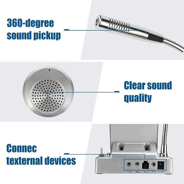 Alt view image 13 of 14 - TW102 Window Microphone Speakers, Window Intercom System, 8M Cable with Loud Outer Speaker, Intercom System for Business, Bank, School, Hospital