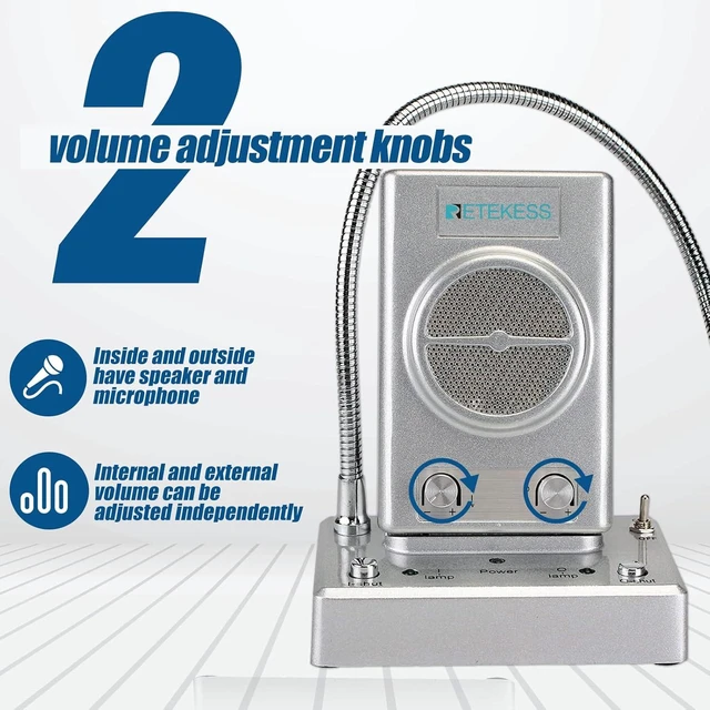 Alt view image 10 of 14 - TW102 Window Microphone Speakers, Window Intercom System, 8M Cable with Loud Outer Speaker, Intercom System for Business, Bank, School, Hospital