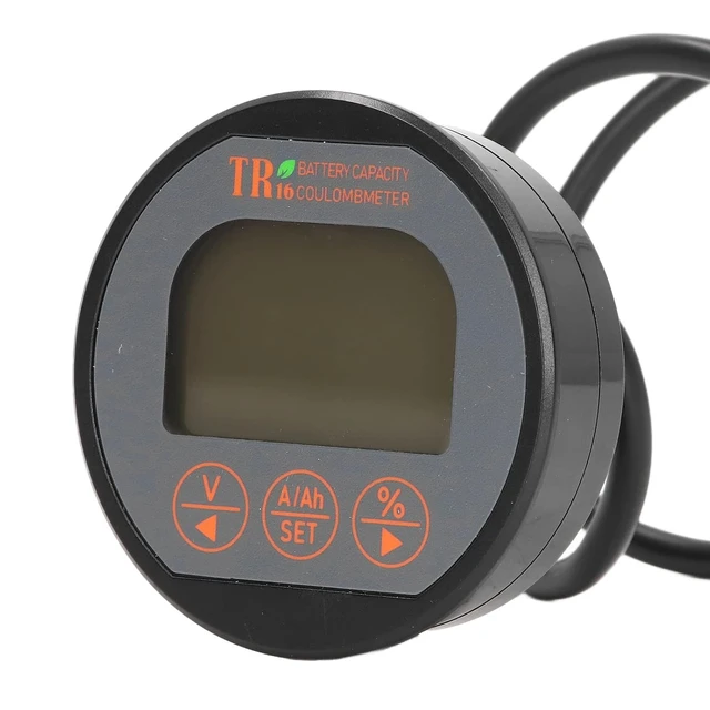 Alt view image 6 of 10 - TR16H Battery Monitor, 8-120V 0-75A Digital Capacity Tester with Percentage Display Voltmeter for Car, RV, Marine & Golf Cart