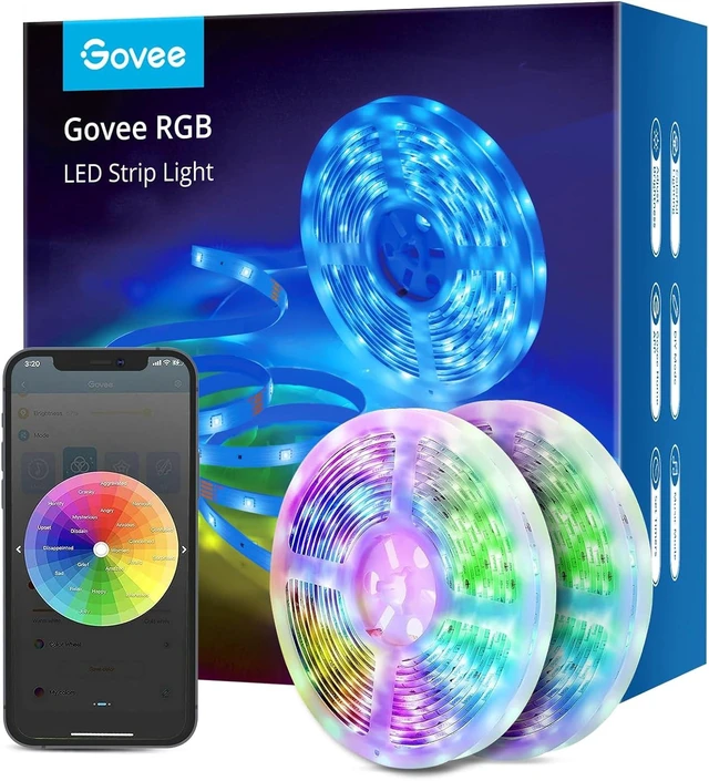 Alt view image 8 of 14 - Smart LED Strip Lights, 65.6ft WiFi LED Strip Lighting, Work with Alexa and Google Home, DIY Mode and Music Sync RGB LED Lights for Home Decor, 2 Rolls of 32.8ft (No Remote Control)