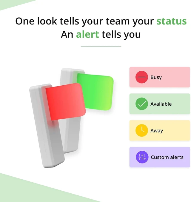 Alt view image 8 of 12 - Flag 2 USB-C Availability Busy Light Indicator for Office (Black)