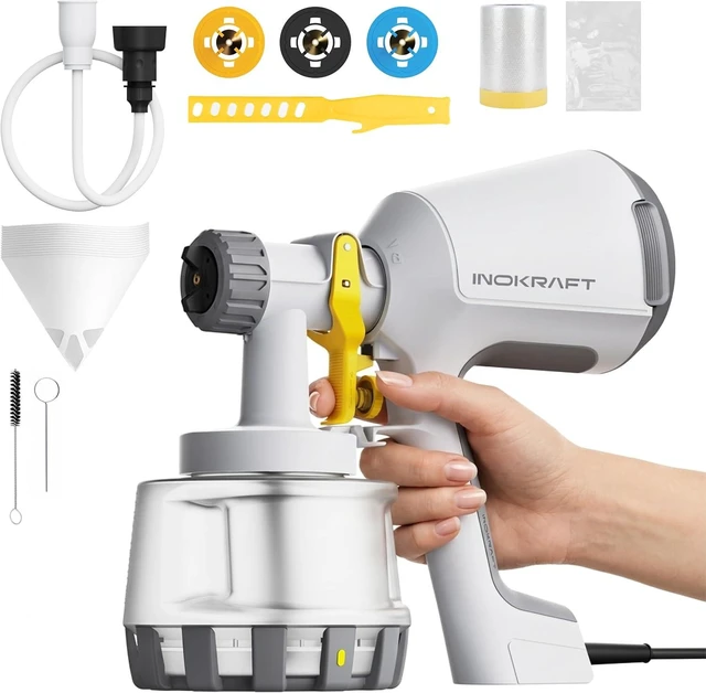 Alt view image 8 of 14 - Paint Sprayer, Bob Vila Awards HVLP Sprayer Includes 3 Patterns & Whole Cleaning kit for House Painting, Furniture, Cabinets, Compatible with Stains and Latex Paints,1200ml(2026)