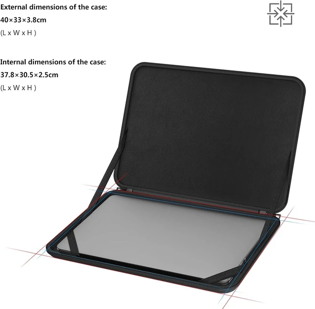 Alt view image 9 of 14 - 16 inch Hard EVA Shell Sleeve Case for Alienware 16 Area-51 Gaming Laptop, Alienware x16/m16 R1 Gaming Laptop (Not Fit with Alienware m16 R2)