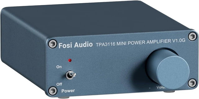 Alt view image 8 of 14 - V1.0G 2 Channel Class D Mini Stereo Amplifier for Home Speakers TPA3116 50W x 2 with Power Supply