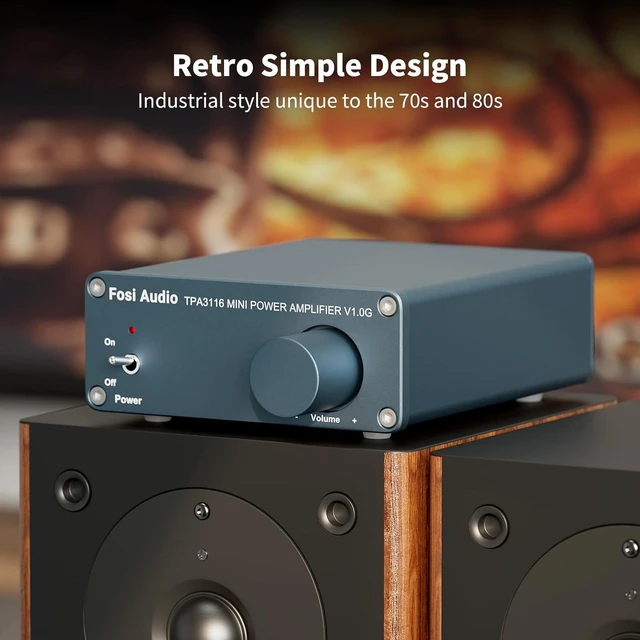 Alt view image 10 of 14 - V1.0G 2 Channel Class D Mini Stereo Amplifier for Home Speakers TPA3116 50W x 2 with Power Supply