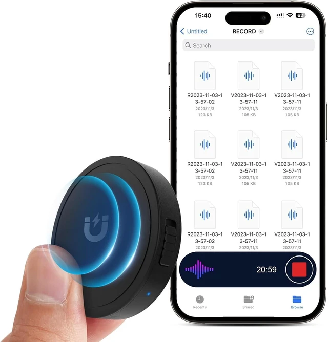 Alt view image 8 of 14 - 132G (9800 Hour) Voice Activated Recorder - Elasound Voice Recorder with AI-Intelligent Triple Noise Reduction, Portable Audio Recorder for Work, Lectures, Meetings, 100H Continuous Recording Device