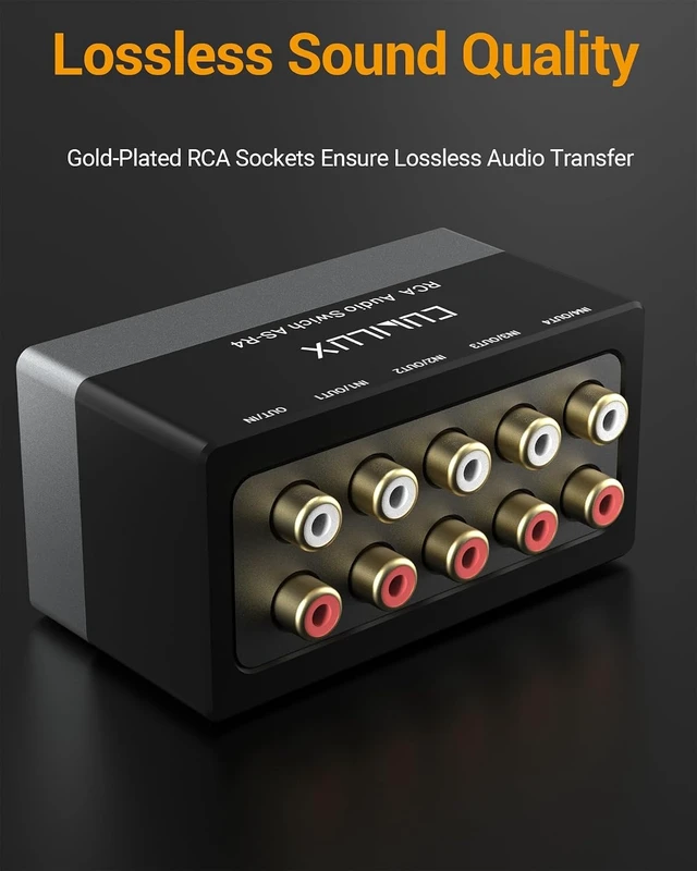 Alt view image 10 of 12 - AS-R4 4-Channel Bidirectional RCA Audio Selector 4-Way Stereo Aux Switcher, 1-In to 4-Out / 4-In to 1-Out