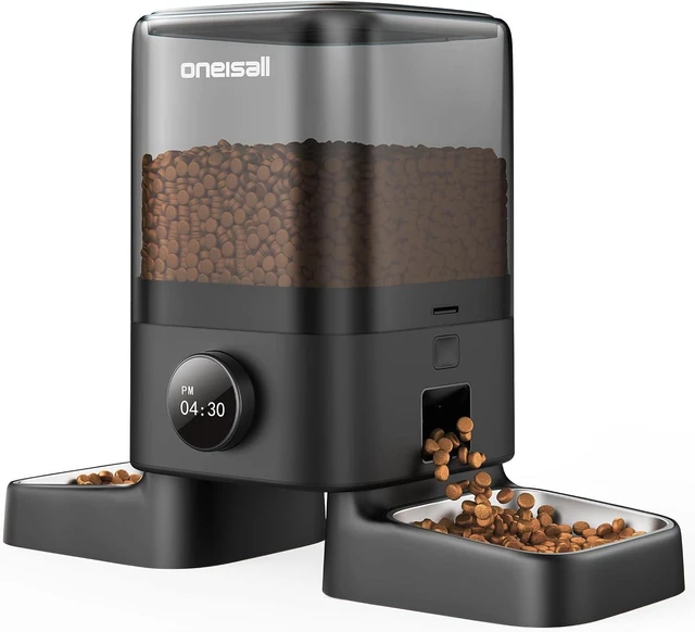 Alt view image 8 of 14 - Automatic Cat Feeder for 2 Cats, 20 Cups/5L Auto Cat Feeder, Automatic Cats Food Dispenser for Small Pets Indoor, Timed Pet Feeder for Dry Food