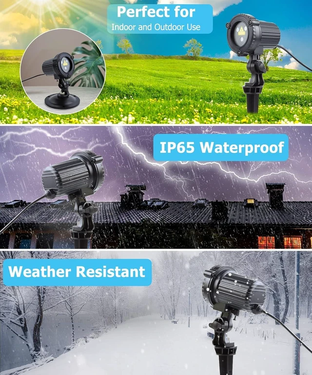 Alt view image 12 of 14 - Laser Christmas Lights,Outdoor Garden Laser Lights Projector, Motion Star 3 Color Red Green Blue,Water Proof,Suitable for Outdoor Garden Decorative