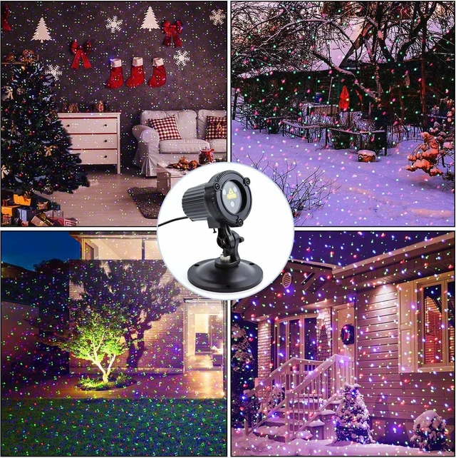 Alt view image 13 of 14 - Laser Christmas Lights,Outdoor Garden Laser Lights Projector, Motion Star 3 Color Red Green Blue,Water Proof,Suitable for Outdoor Garden Decorative
