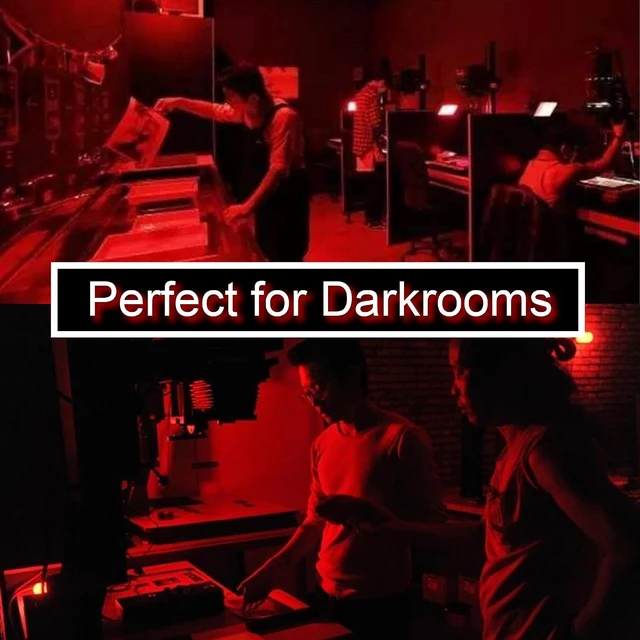 Alt view image 9 of 14 - Adjustable Dimmable LED Darkroom Red Light for X-Ray Film Wall-Mount or Desktop Lamp for Film Processing