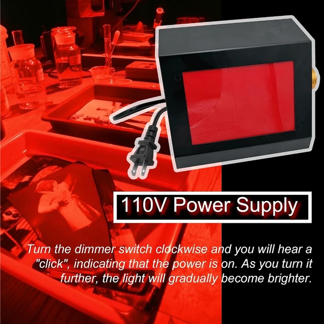 Alt view image 12 of 14 - Adjustable Dimmable LED Darkroom Red Light for X-Ray Film Wall-Mount or Desktop Lamp for Film Processing