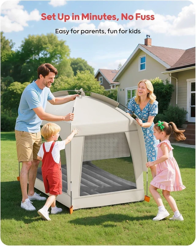 Alt view image 9 of 12 - Lightweight Blow Up Kids Air Mattress with Hand Pump Indoor & Outdoor Portable for Camping, Travel, Home, Grandmas Ages 3+