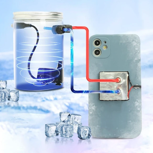 Alt view image 7 of 10 - DIY Mobile Phone Cooler for Gaming and Live Streaming,Innovation Highly Efficient Water Cooled Semiconductor Mobile Phone Radiator for Phones Tablets