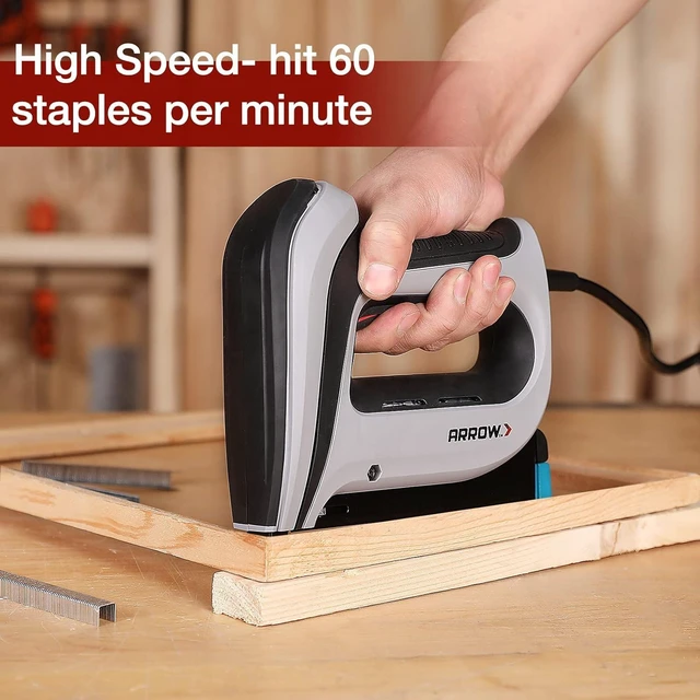Alt view image 10 of 14 - Arrow Electric Staple Gun Kit, Corded Stapler with 3750 Pieces T50 1/4", 3/8", 1/2" Staples, for Upholstery Professional and DIY Projects, T50ACD