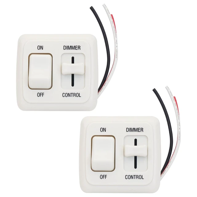 Alt view image 8 of 14 - 12V RV Toggle Dimmer Switch for LED & Halogen High-Side Dimmer for RV, Auto, Truck & Marine, 12 Volt (Large Slider, White 2 Pcs)