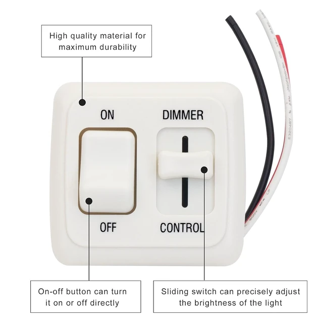 Alt view image 11 of 14 - 12V RV Toggle Dimmer Switch for LED & Halogen High-Side Dimmer for RV, Auto, Truck & Marine, 12 Volt (Large Slider, White 2 Pcs)