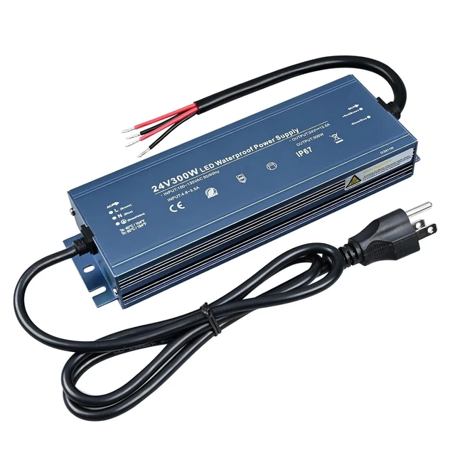 Alt view image 6 of 10 - IP67 Waterproof 24V LED Driver 300W, CE Outdoor Power Supply Adapter