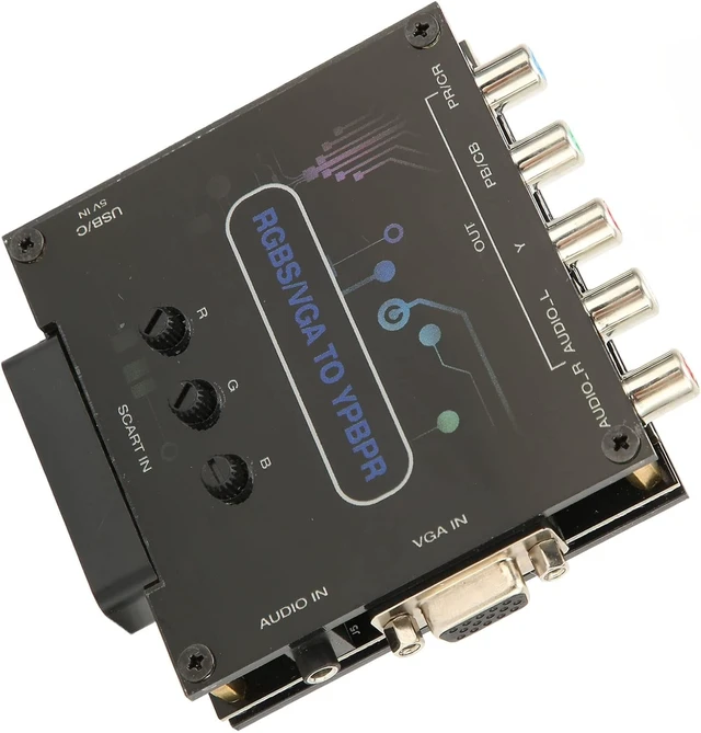 Alt view image 10 of 14 - RGBS VGA SCART to YPBPR Component Converter, Converter for for for N64 for for for MD for Converter Supports 480i, 480p, 576i, 576p, 720p, 1080i