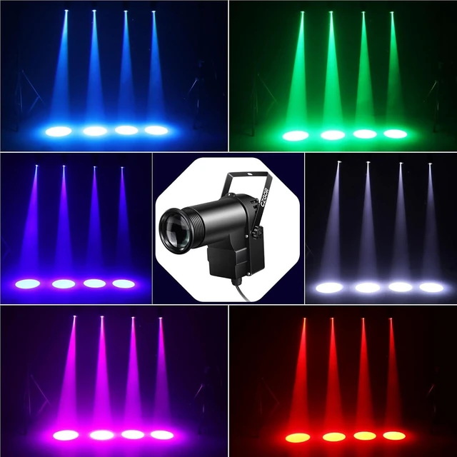 Alt view image 8 of 12 - Pinspot Light 15W DMX 2 Pack, RGBW Disco Ball Lights with Remote Control, DMX512, Sound Activated Pin Spotlight for Party Wedding DJ Disco Shows