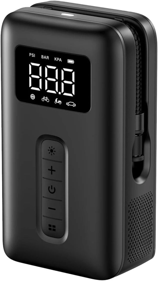 Alt view image 8 of 14 - Tire Inflator Portable Air Compressor 150PSI Air Pump with Battery LED Light Cordless Tire pump for Cars Bikes Motorcycle Balls