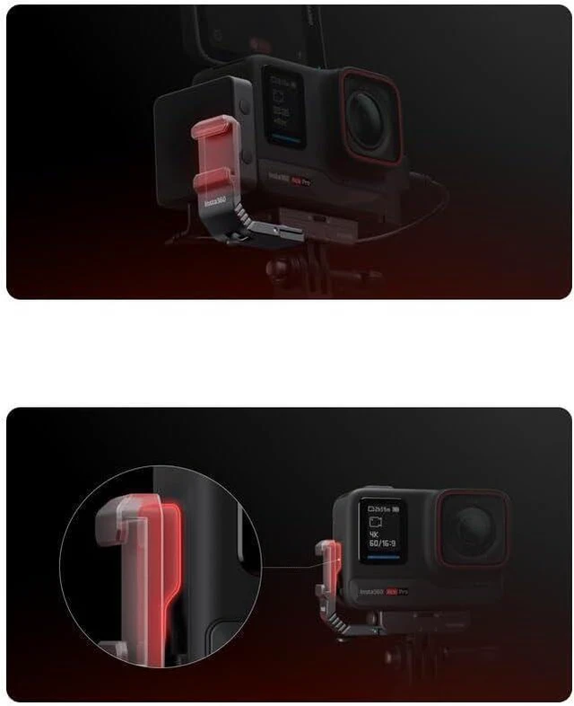 Alt view image 7 of 8 - Adapter Camera Extension Bracket for Insta360 Ace Pro 2/Ace Pro/Ace, Aluminum Alloy Material Easy Installation, Connectable Fill Light/Microphone