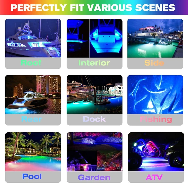 Alt view image 12 of 14 - SOOP3 Mini 50W 27LED Waterproof Stainless Steel Transom Led Light, High-Intensity Marine Led Underwater Lights (2 pcs)