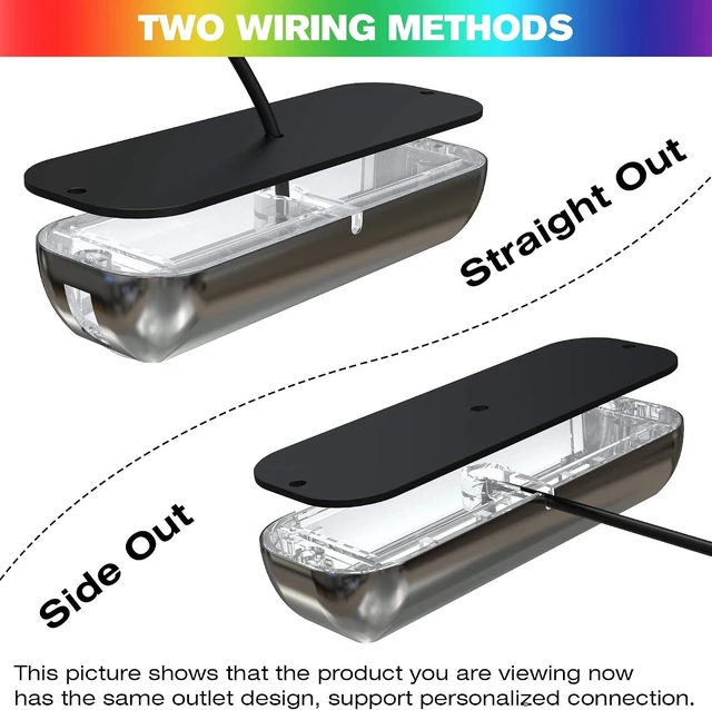 Alt view image 13 of 14 - SOOP3 Mini 50W 27LED Waterproof Stainless Steel Transom Led Light, High-Intensity Marine Led Underwater Lights (2 pcs)