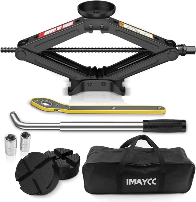 Alt view image 8 of 14 - Car Jack Kit 2.5 Ton, Universal Scissor Car Jack, Portable Tire Changing Kit for Car SUV MPV